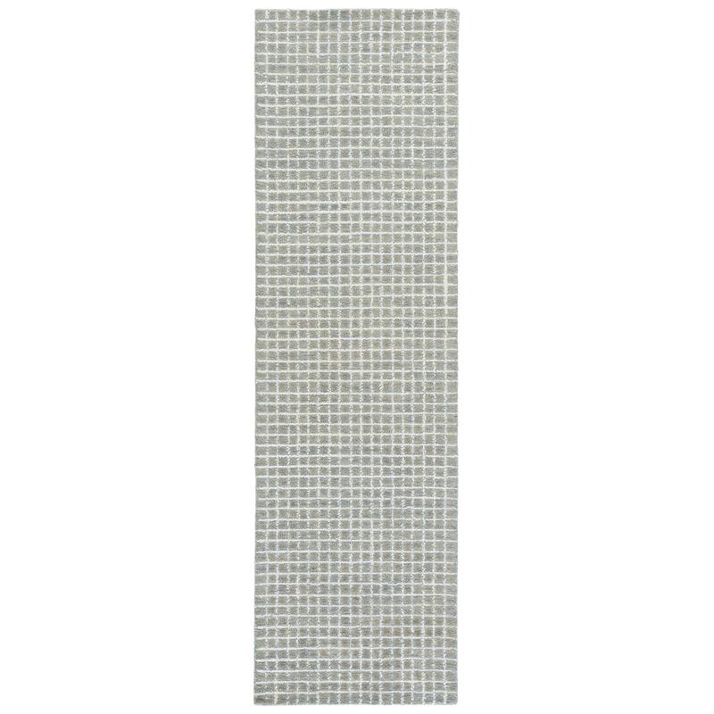SAFAVIEH Handmade Abstract Germinia Contemporary Rug - 2'3" x 8' Runner - Ivory/Sage