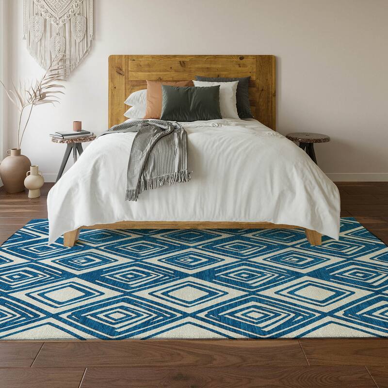 Premium Washable Super Soft Diamond Cascade Mayfield Rug