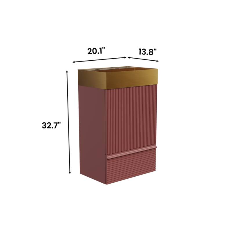 20"Bathroom Vanity with Stainless Steel Sink