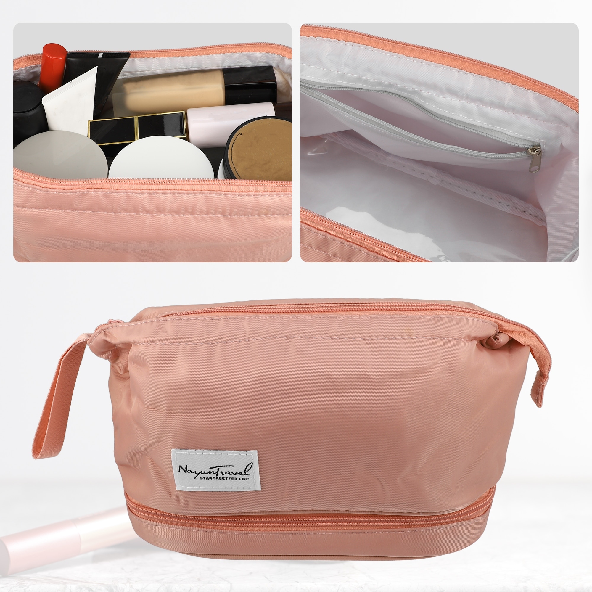 Makeup Bag Cosmetic Travel Bag Waterproof Toiletry Bag for Women Nylon