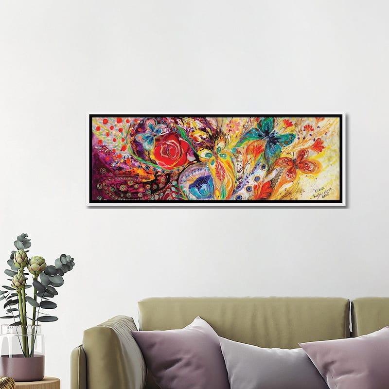 iCanvas "The Flowers And Butterflies" by Elena Kotliarker Framed Canvas Print