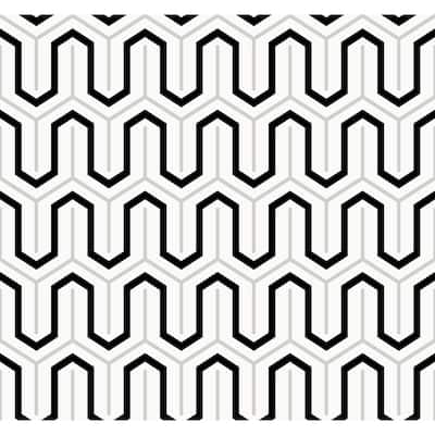 Seabrook Designs Parket Geometric Honeycomb Unpasted Wallpaper