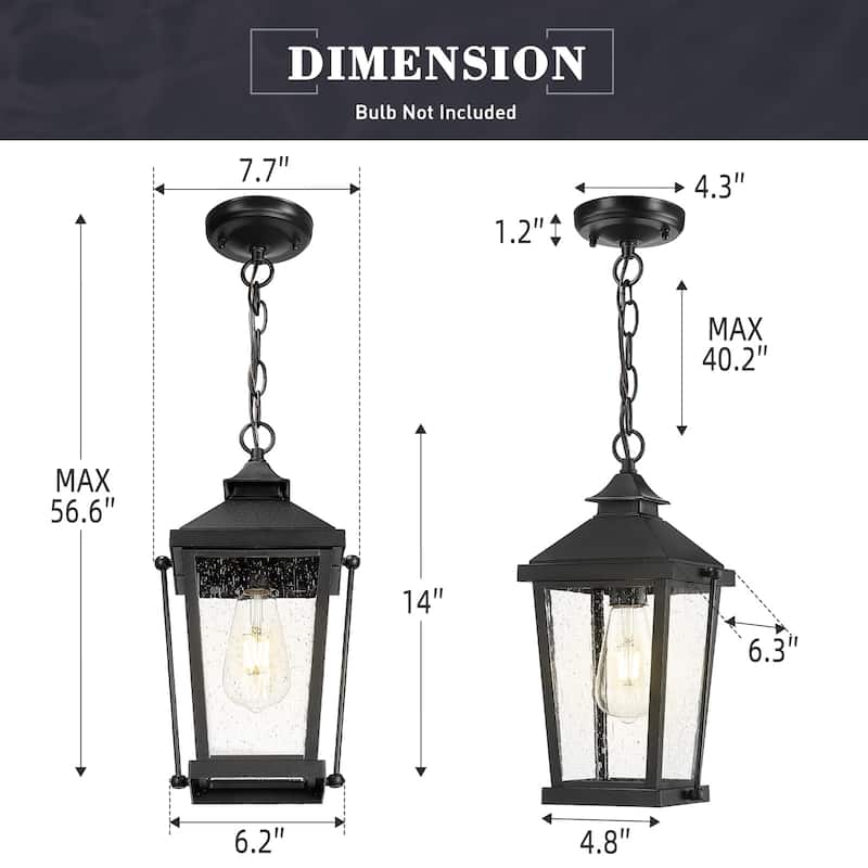 14 Inch Outdoor Hanging Porch Light