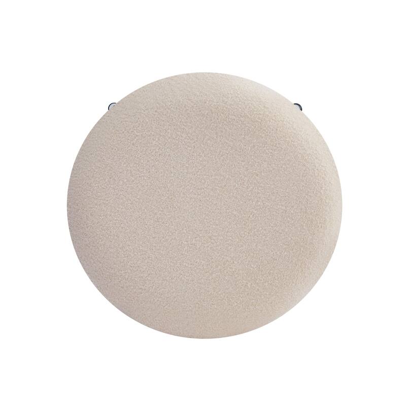 Altrium Modern Upholstered 24.75-Inch Round Backless Counter Stools with Iron Frame (Set of 4) by Christopher Knight Home