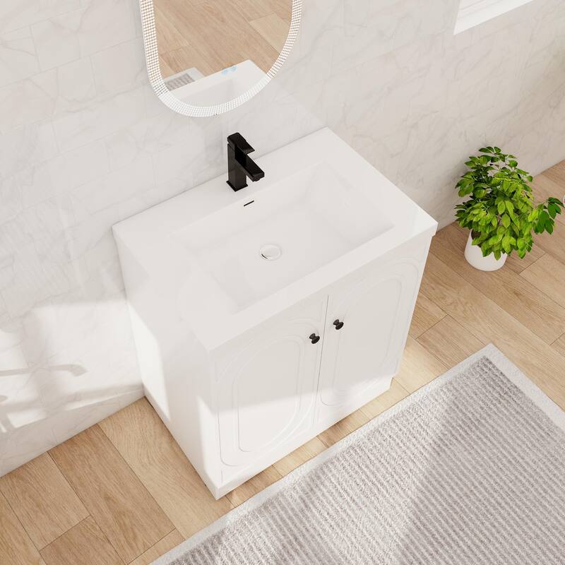 Beingnext 24"/30"/36" Bathroom Vanity with Sink, Freestanding Bathroom Vanity with Soft Close Door and Adjustable Shelf