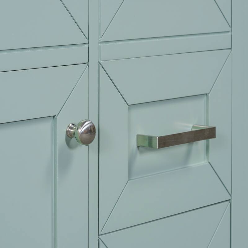 GDFStudio - Avalon 30-Inch Bathroom Vanity Base Cabinet, Multi-functional Cabinet, Solid Wood & MDF Board, Painted Finish