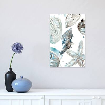 iCanvas "Cerulean Seashells III" by June Erica Vess Canvas Print