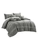preview thumbnail 5 of 3, Wellco Bedding Comforter Set Bed In A Bag - 7 Piece Luxury Bedding Sets - Oversized Bedroom Comforters, Grey