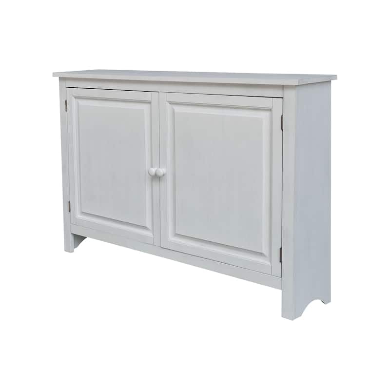 Solid Wood Storage Cabinet Cupboard - 34 Inch - Chalk