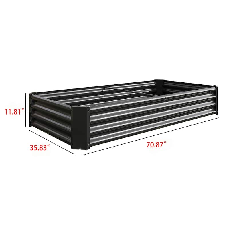 Rectangle Metal Raised Garden Bed Planter Box for Flower,Planters, Vegetables,Herb