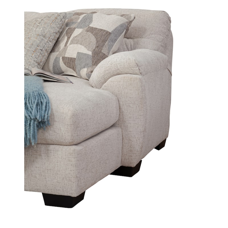 American Furniture Classics Cabral Bone Model A353V10-K3 U Shaped Sectional with 6 Throw Pillows