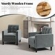 preview thumbnail 7 of 8, Costway 1/2 PCS Mid Century Modern Velvet Accent Chair with Tufted
