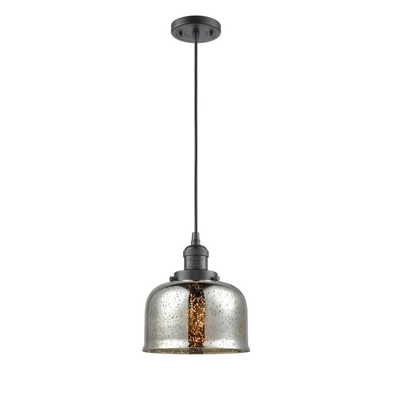 Innovations Lighting Large Bell 8" Wide Mini Pendant - Cord Suspension