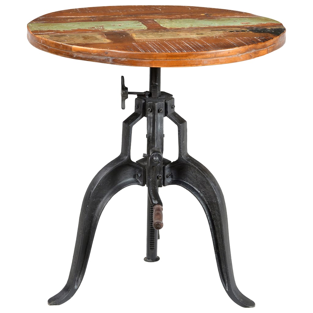 Providence Round Adjustable Height Dining Table - Recycled Multicolor