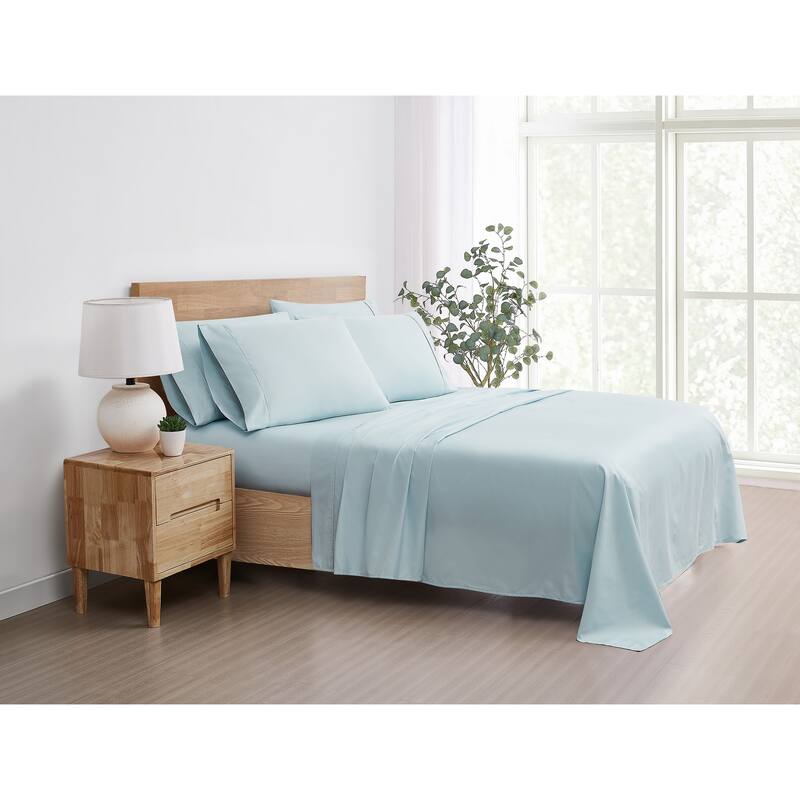 5th Avenue Lux 1200TC CVC Cooling Sheet Set - Split King - Light Blue