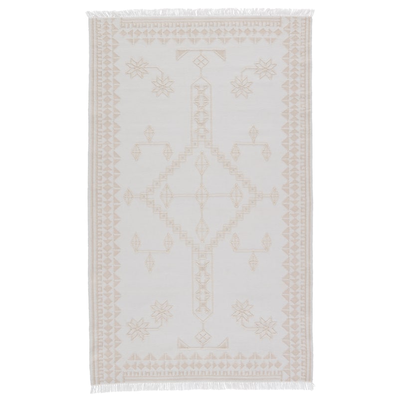 Colley Indoor/ Outdoor Medallion White/ Cream Area Rug - 8'10" x 11'9"