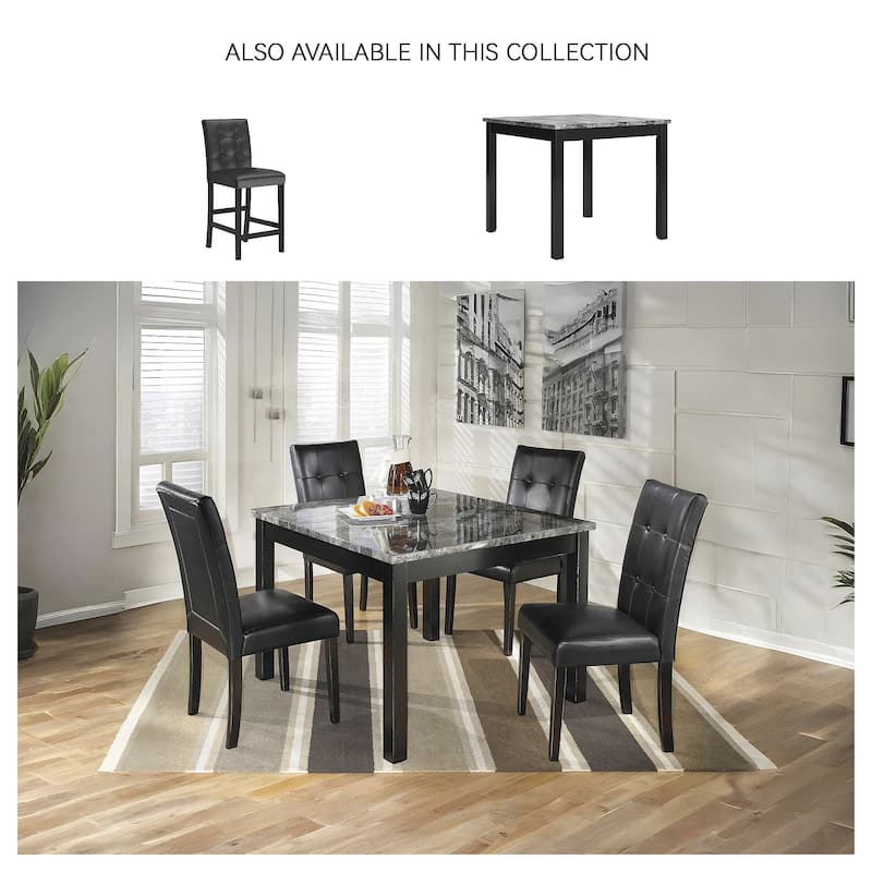 Maysville Square Black/ Grey 5-piece Dining Room Set