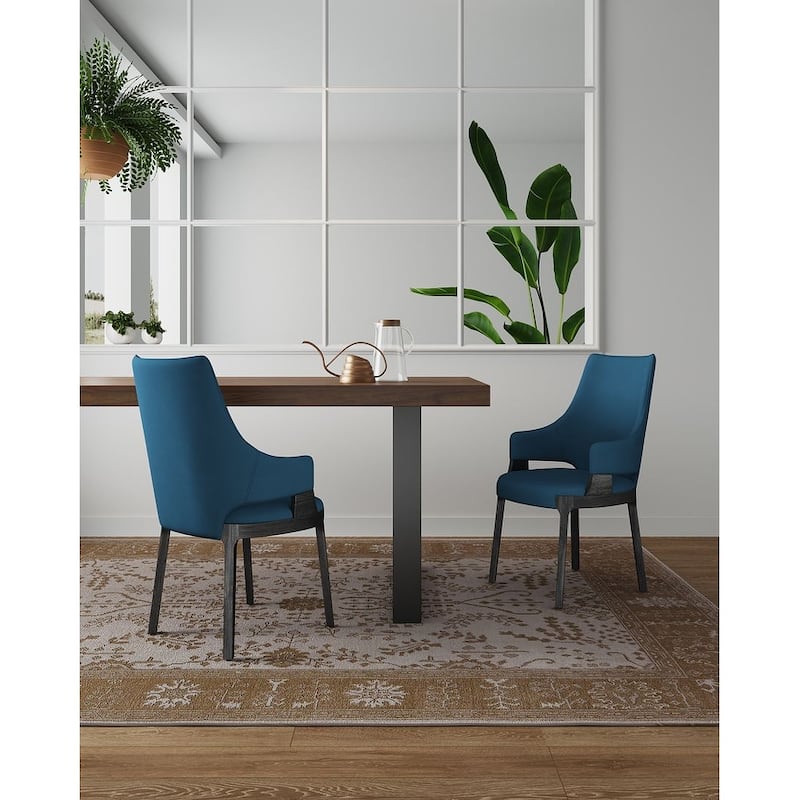 Manhattan Comfort Kara Modern Velvet Upholstered Dining Arm Chair