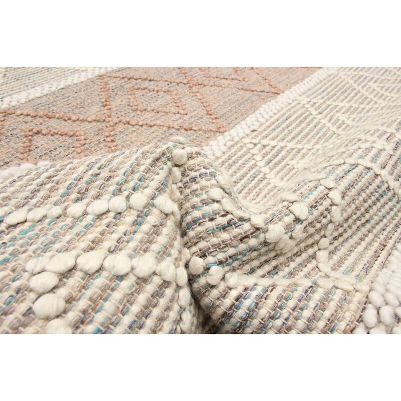 ECARPETGALLERY Braid weave Sienna Multi Color Wool Rug - 5'0 x 7'10