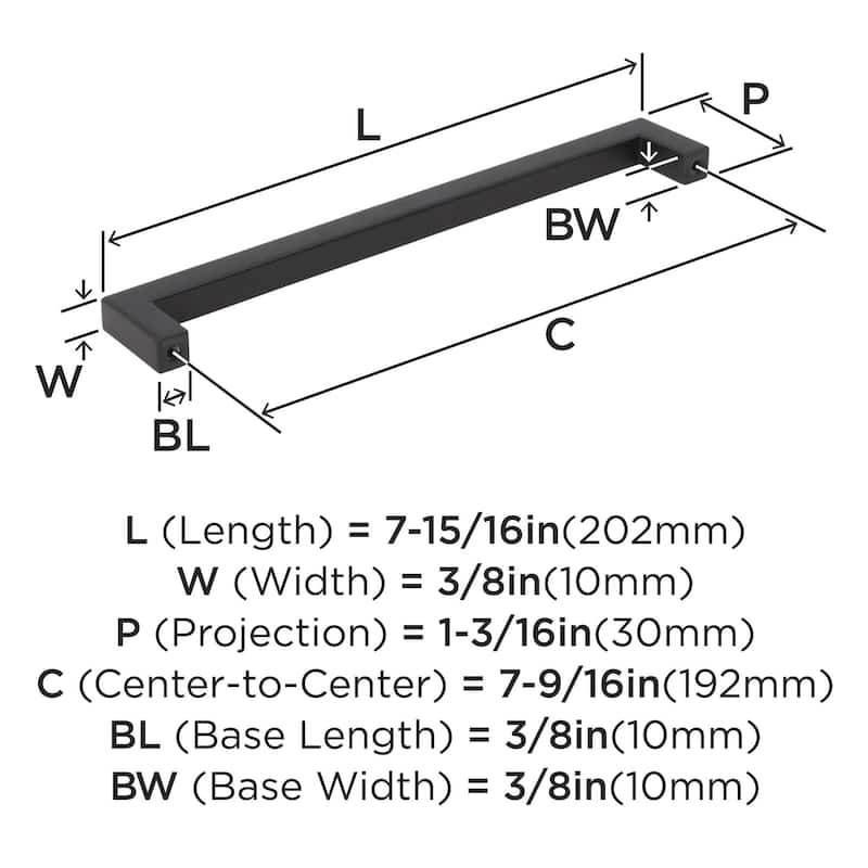 Amerock BP36908 Monument 7-9/16" Center to Center Handle Cabinet Pull