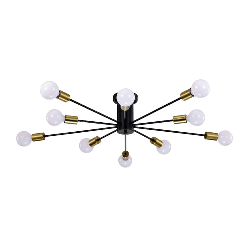 Pimlin 10-Light Baton Style Semi-Flush Mount Ceiling Lamp