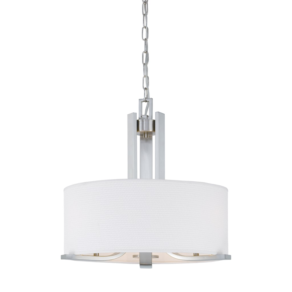 Pendenza 20-inch Wide 3-Light Chandelier in Brushed Nickel