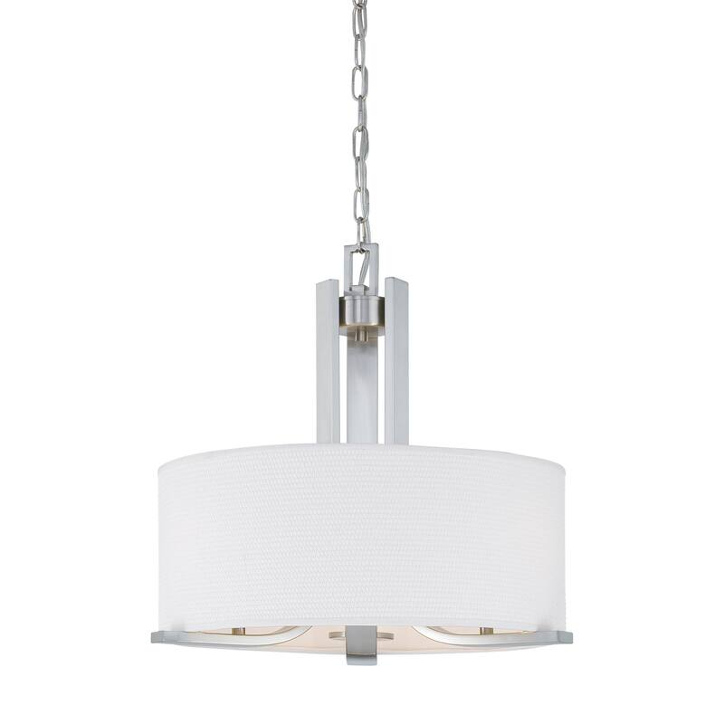 Pendenza 20-inch Wide 3-Light Chandelier in Brushed Nickel - 20in W x 20in D x 19in H