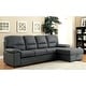 preview thumbnail 2 of 5, Furniture of America Werr Modern Leather Sleeper Sectional