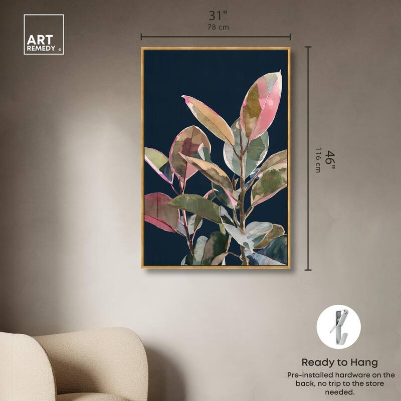 Fuchsia Frond II Canvas by Art Remedy