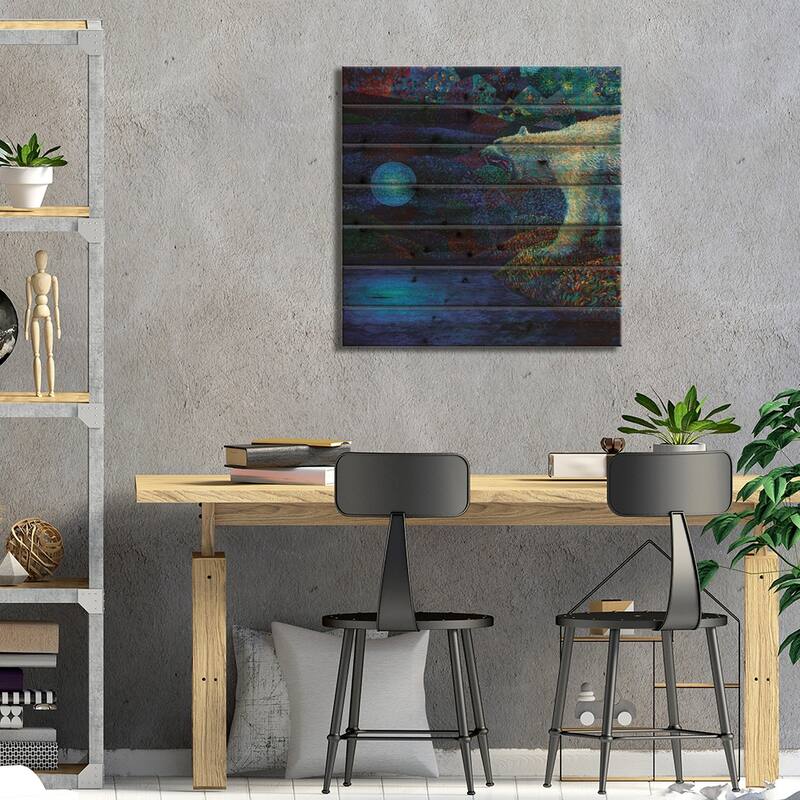 To Melt The Veil Print On Wood by Iris Scott - Multi-Color