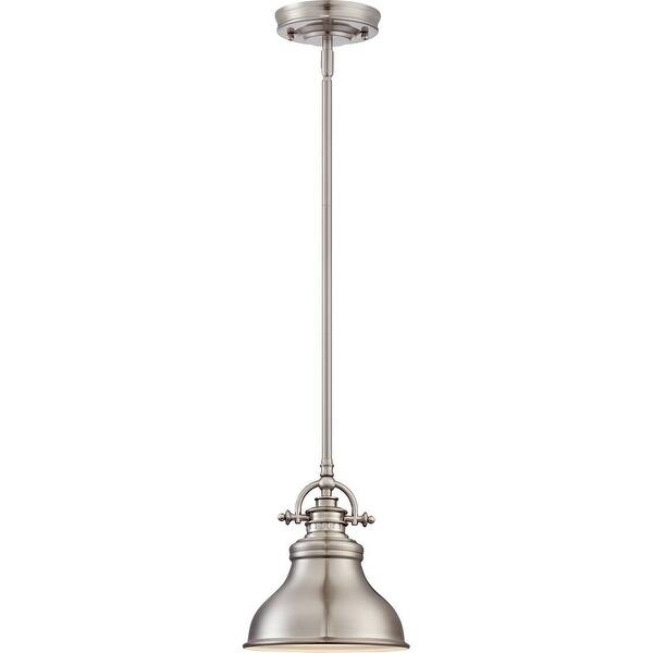 slide 2 of 2, Quoizel Emery 8" Pendant Light in Brushed Nickel Brushed Nickel
