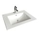 preview thumbnail 8 of 8, White Drop-in Sink 23.62" Porcelain Self-Rimming Rectangular Sink with Chrome Faucet and Drain Renovators Supply