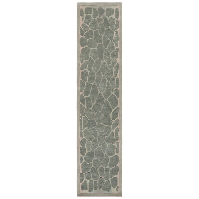 Martha Stewart by SAFAVIEH Arusha Wool/ Viscose Rug - 2'3" x 10' Runner - Grassland Green