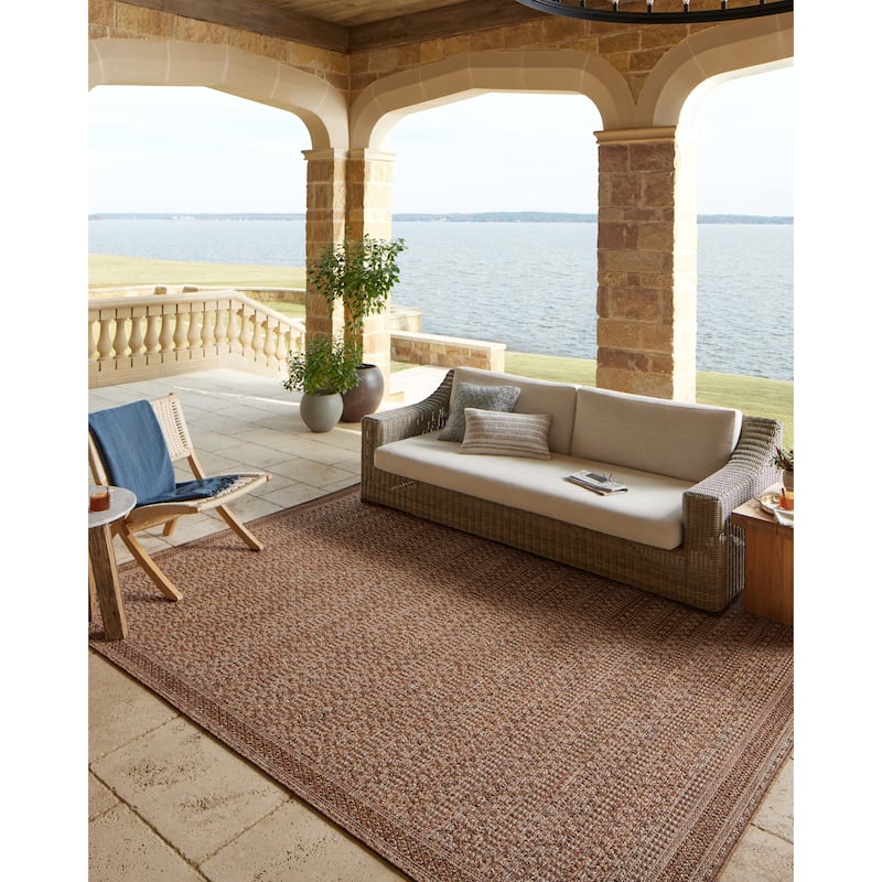 Alexander Home Hampton Natural Indoor/Outdoor Area Rug - 5' x 7'-7" - Natural / Fiesta