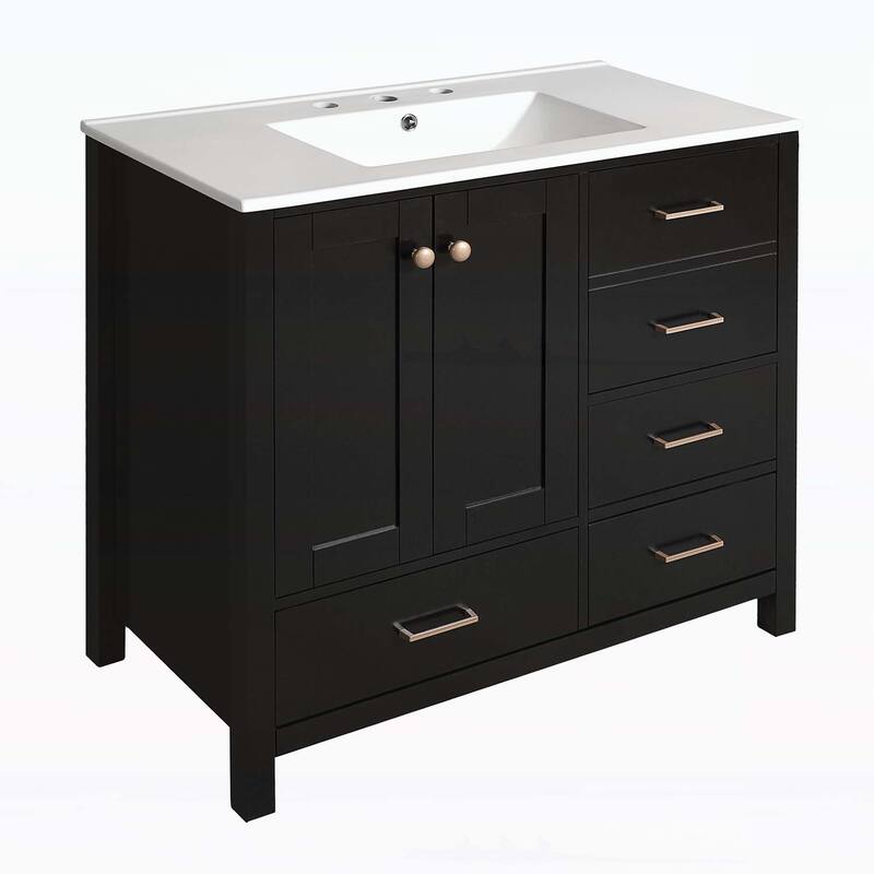 36'' Bathroom Vanity with Ceramic Sink Combo