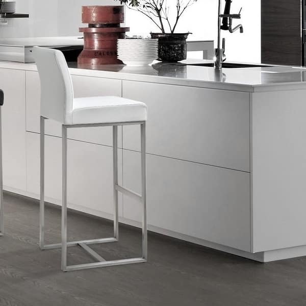 Denmark White Counter Stools (Set of 2) - Overstock - 12095205