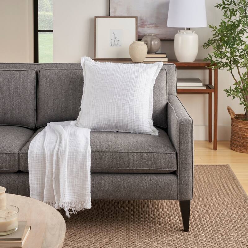 Mina Victory Sofia Solid Throw Pillow