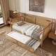 preview thumbnail 3 of 8, Full Size Daybed with Full Size Trundle for Limited Space, Kids Wood Bed for Limited Space