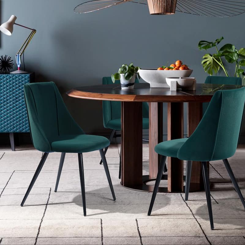 HomyLin Set of 2 Velvet Side Chair for Dining Room Home Kitchen