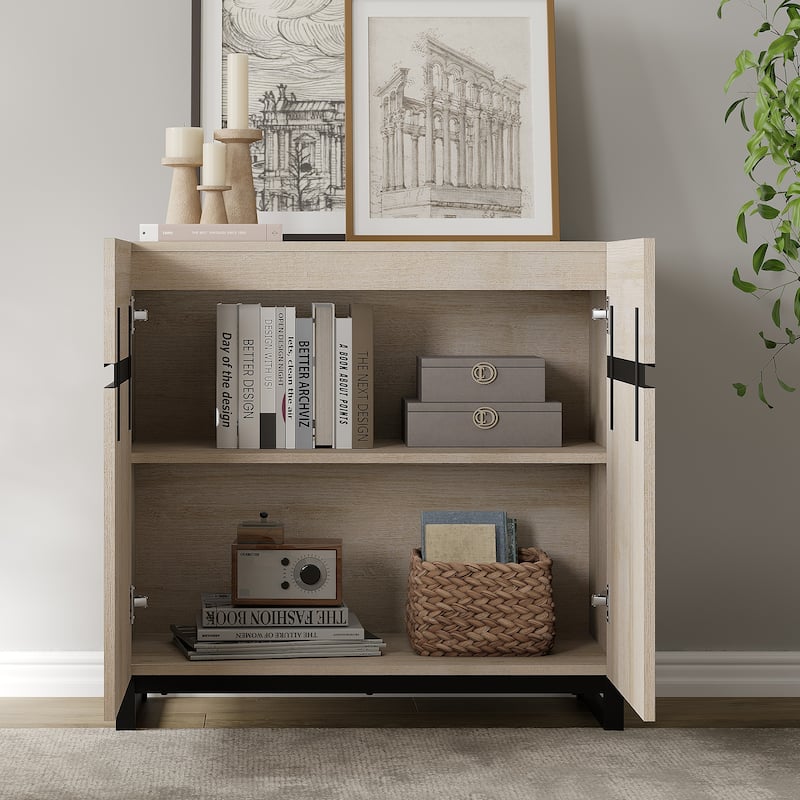 WAMPAT Storage Cabinet, 3 in 1 Modern Sideboard