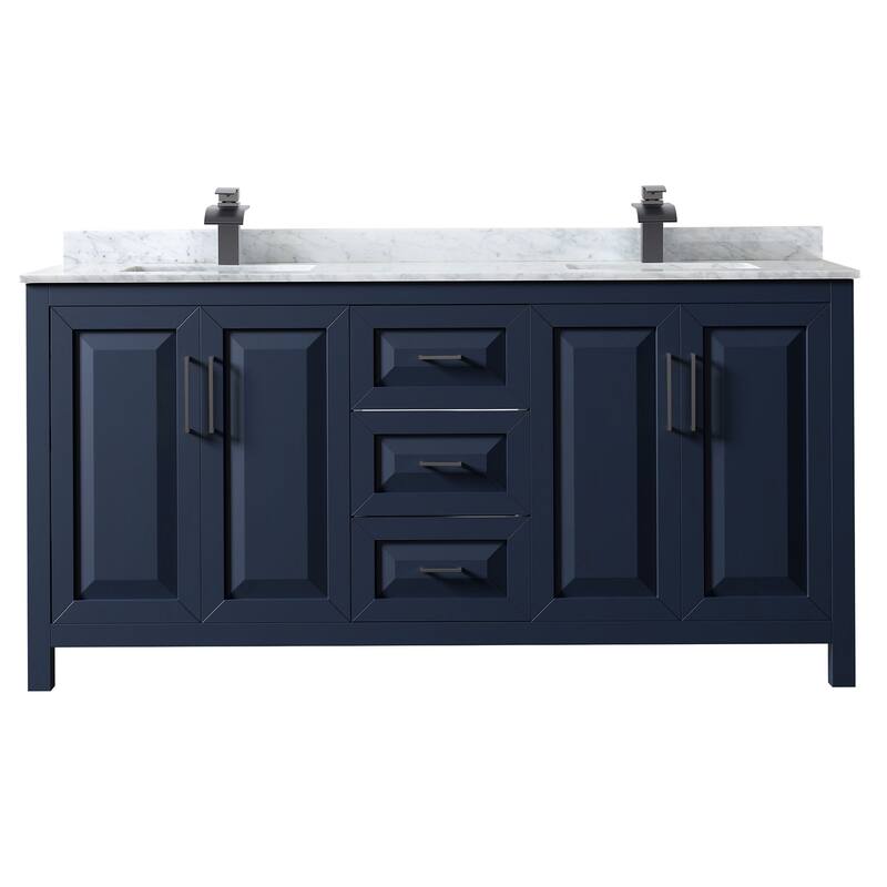 Wyndham Collection Daria 72" Free Standing Double Vanity Set with MDF