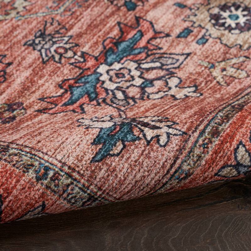 Brilliance Machine Washable Persian Medallion Area Rug