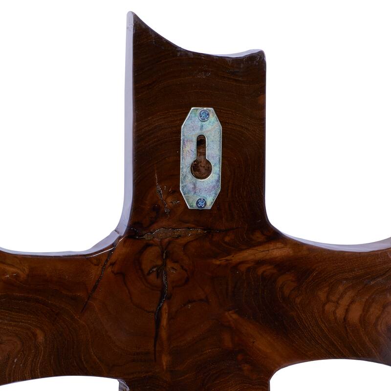 Brown Teak Wood Eclectic Style Wall Decor