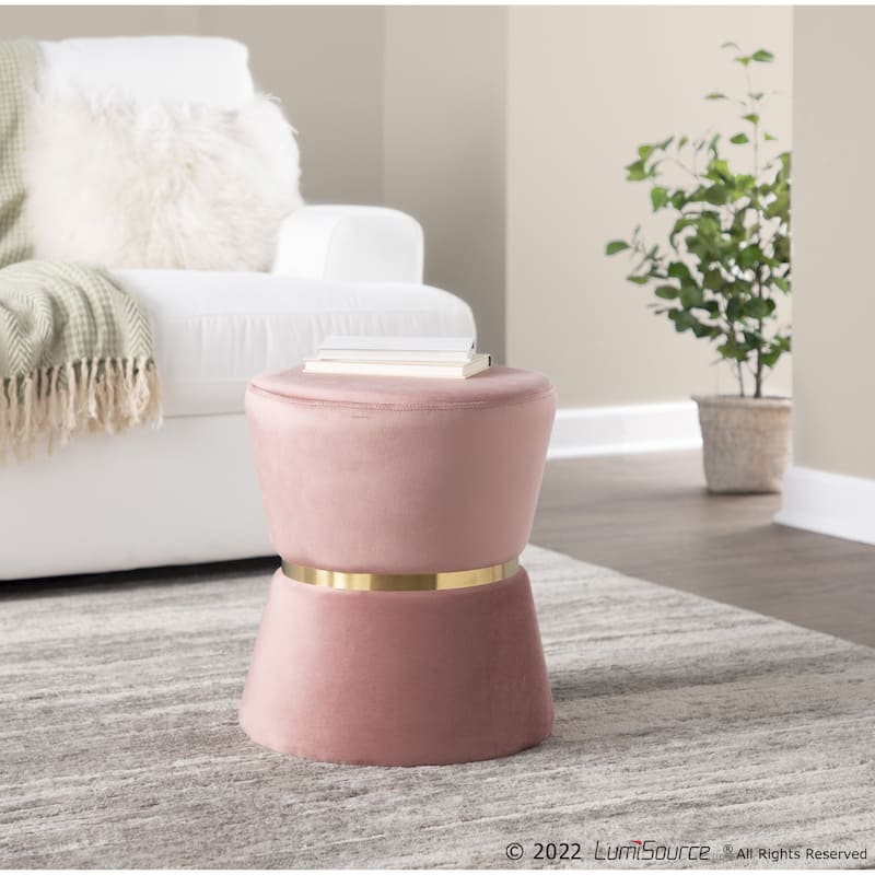 Monroe Velvet Ottoman