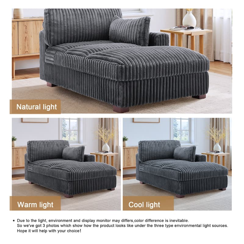 Oversized L-Shape Upholstered Chaise Lounge Sofa Couch