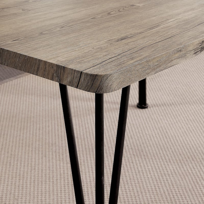 Zath Industrial Metal Compact 3-Piece Square Dining Table Set by Furniture of America