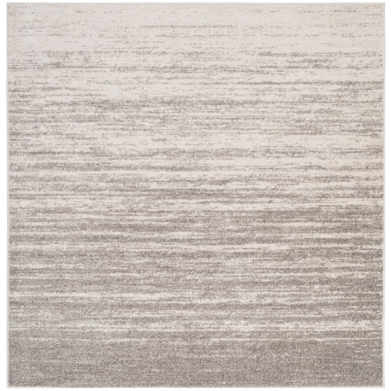 SAFAVIEH Adirondack Vera Modern Ombre Distressed Area Rug - 6' Square - Light Grey/Grey - Square