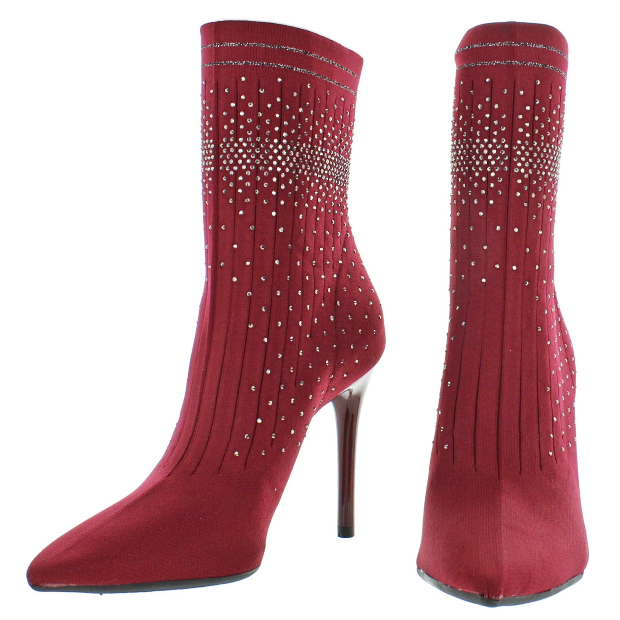 sock boots pointed toe