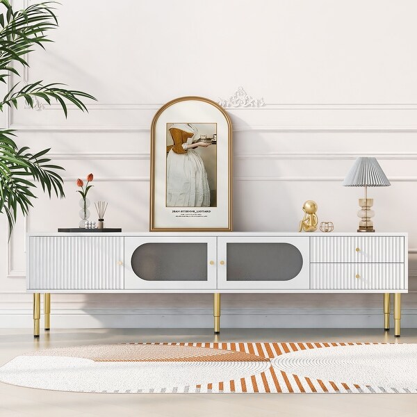 TV Stand for TVs up to 80'', Entertainment Center with