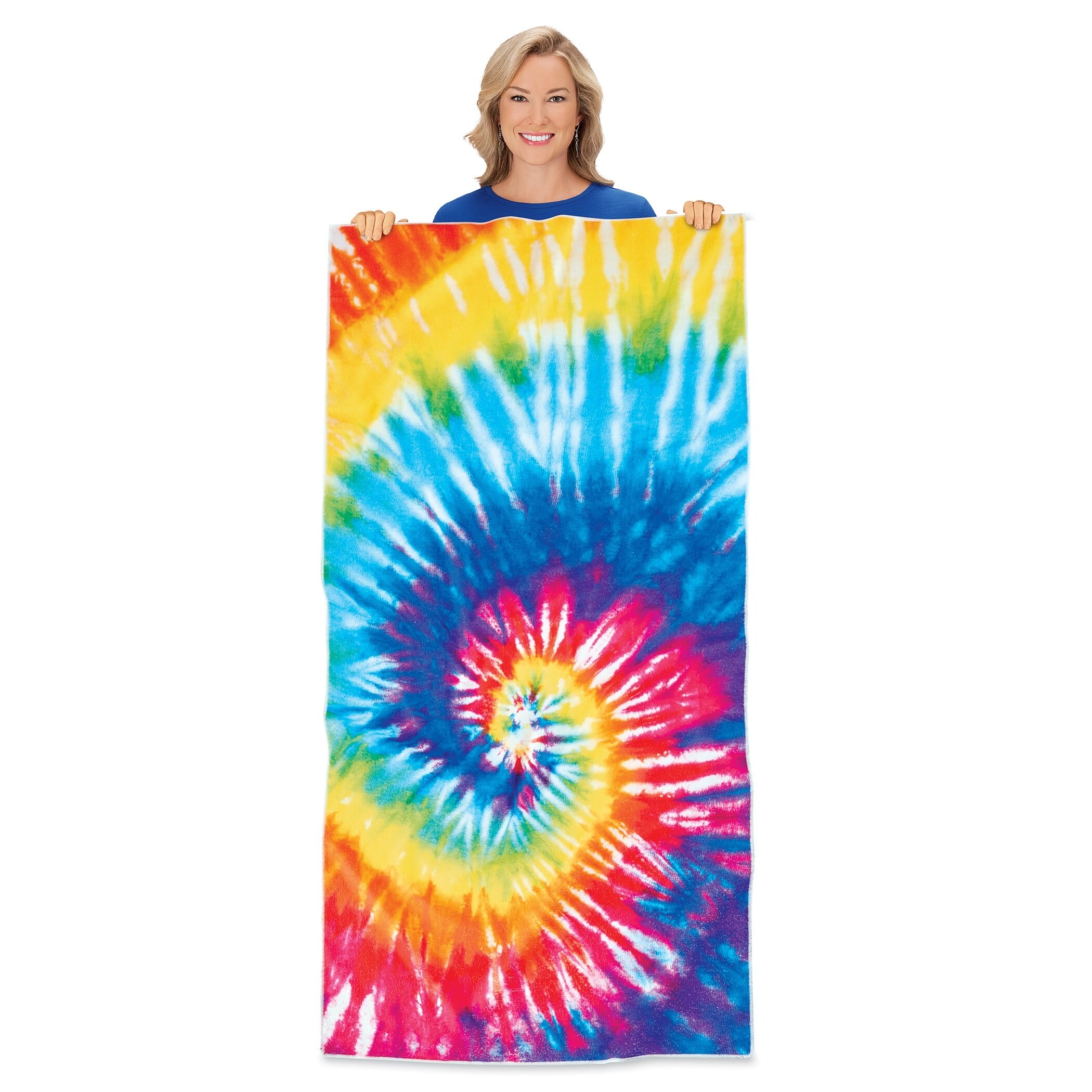Super Soft Oversized Colorful Tie-Dye Absorbent Beach Towel